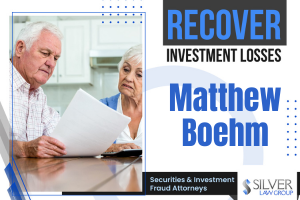 Matthew Boehm (Matthew John Boehm CRD# 4418029) is a registered broker and investment advisor currently employed with Woodbury Financial Services, Inc. (CRD# 421) of East Peoria, IL. He was previously employed with Lion Street Advisors, LLC (CRD# 167610 as an investment advisor), and also of East Peoria, and Lion Street Financial, LLC (CRD# 165828, as a broker) of Peoria, and Woodbury Financial Services, Inc. (CRD# 421 as a broker and investment advisor) of Bonita Springs, FL. He has been both a broker and investment advisor throughout his career, which began in 2003.  Boehm has only one disclosure in this CRD, a recently filed customer dispute which is currently pending. Filed on 1/31/2023, the client is requesting damages of $75,000. The customer alleges they  purchased GWG Holding’s now-defunct L-Bonds from Boehm.  In August of 2022, she filed a securities arbitration, claiming that while at Lion Street Financial he sold her these L-Bonds. In the arbitration, she alleged misrepresentation and failure to supervise the suitability of GWG L-bonds. Lion Street Financial has sought to implead Boehm—bring him into the case—allegedly to settle the claim.
